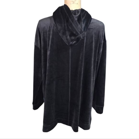 Chico's Zenergy Super Soft Black Velvet Hoodie Size 3 XL - Picture 4 of 9